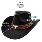 miniatura Sombrero de fieltro western para adultos