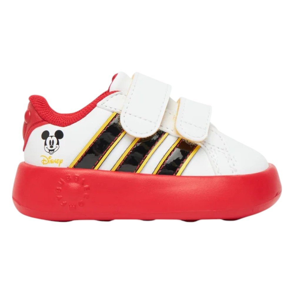 Imagen ZAPATILLAS ADIDAS GRAND COURT 2.0 CF I MICKEY DISNEY BLANCAS NEGRO ROJO JQ8070 CASUAL NIÑO