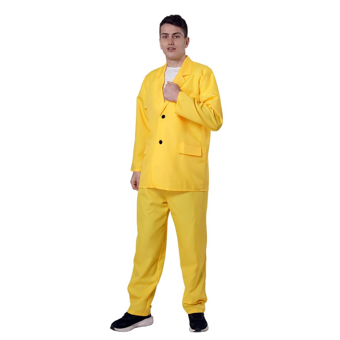 Disfraz Amarillo Hombre Traje Icónico Gánster