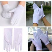miniatura Guantes cortos blancos para adulto hombre Mujer