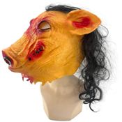 miniatura Máscara SAW de látex de cerdo Amarillo con Manchas