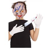 miniatura Máscara de Chucky con Cuchillo Sangriento Falso y Guantes - Talla Única