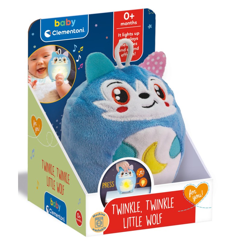 Clementoni Peluche Infantil Lobito Luminoso - Twinkle Twinkle - Clementoni