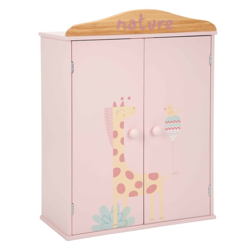 Arias Armario Madera para ropa Muñecas rosa linea Nature de Arias