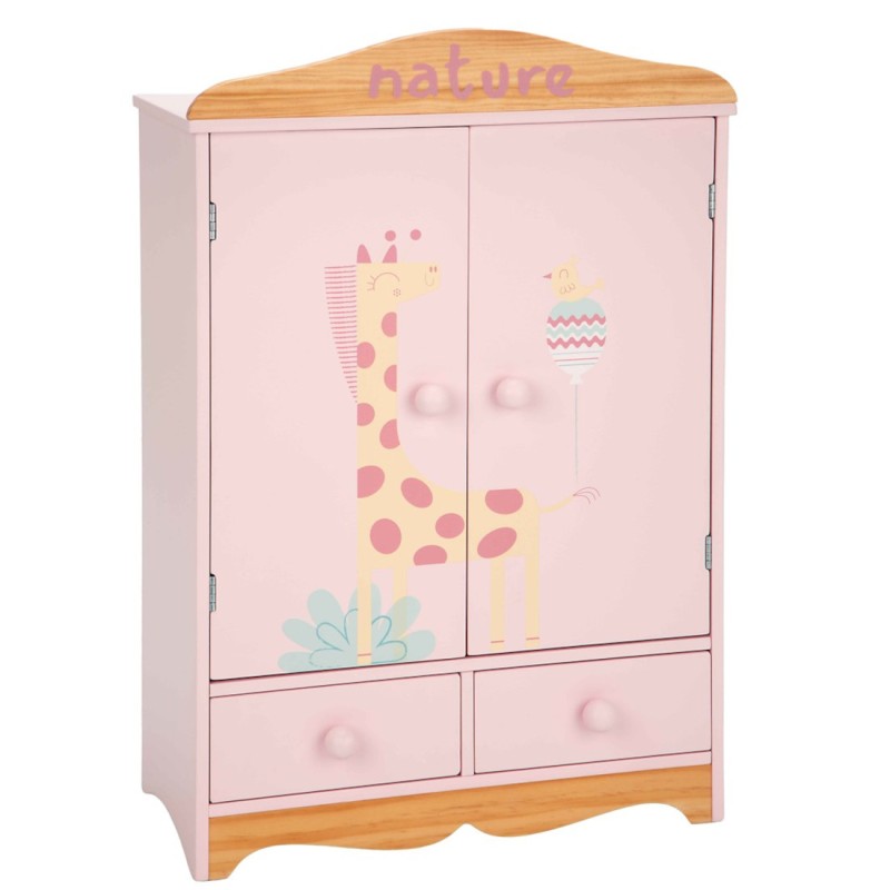 Arias Armario con cajones de Madera para ropa Muñecas rosa serie Nature de Arias