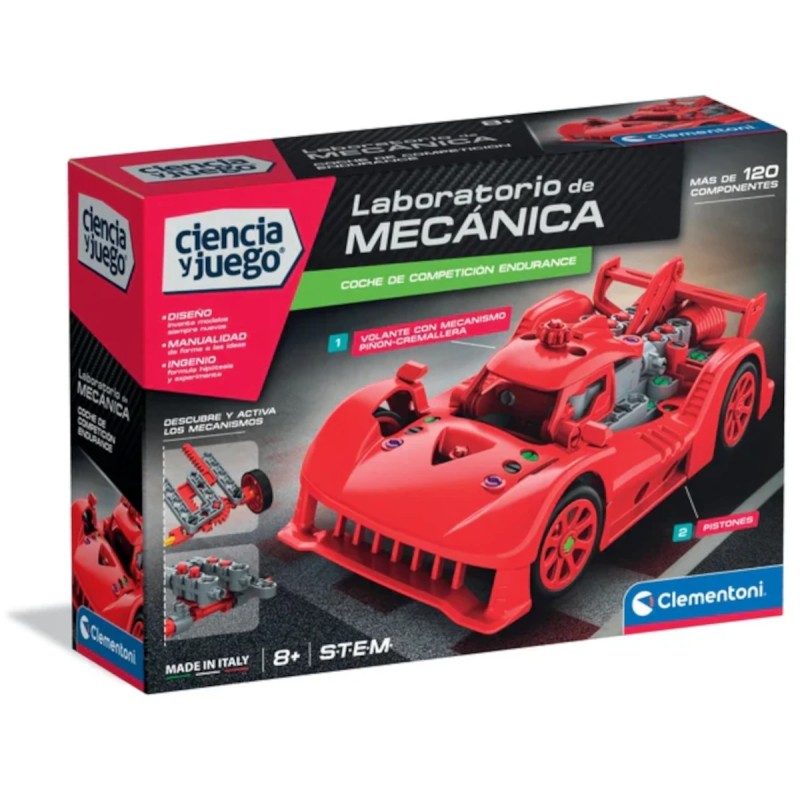 Clementoni juego de Construcción Coche Carreras Rojo Le Mans Mechanics - Clementoni
