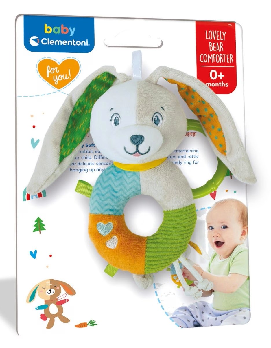 Clementoni Sonajero Blandito Dulce Conejito para Bebés - Clementoni