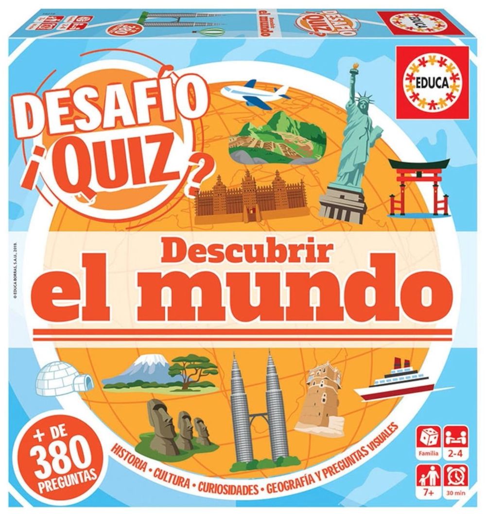 Educa Juego de Mesa Desafío Quiz Descubrir el Mundo - Educa