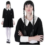 miniatura peluca sintética de color negro y alta calidad imita perfectamente el icónico peinado con trenzas