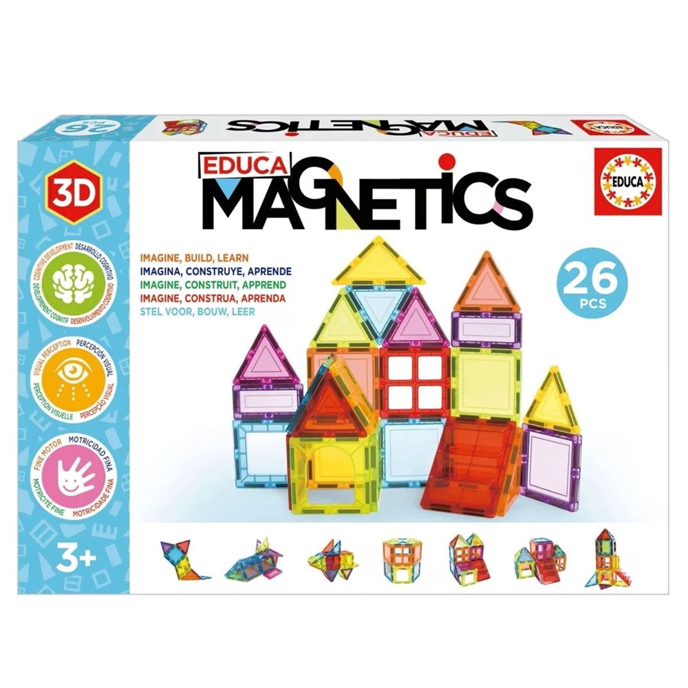 Educa Juego de Construcción Educativo Educa Magnetics 26 piezas