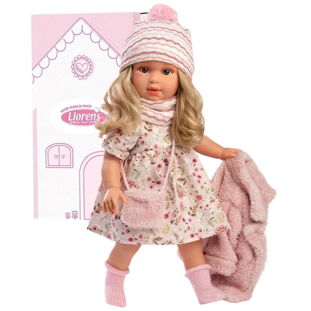 Llorens Muñeca Lucia con cabello rubio y gorro -  Llorens