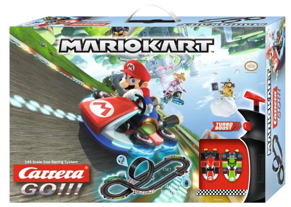 Super Mario Circuito Coches de Carrera Mario Kart y Luigi -   Slot Carrera GO!!