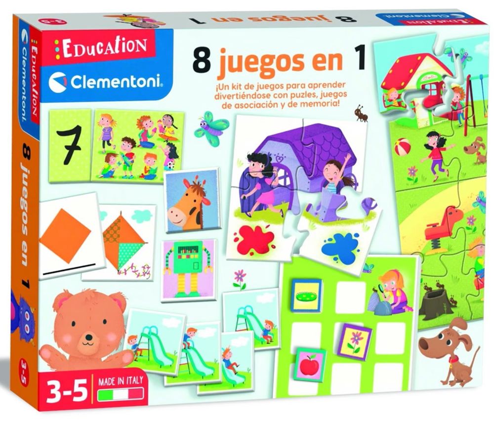 Clementoni Juegos Educativos Infantil 8 en 1 Preescolar - Clementoni