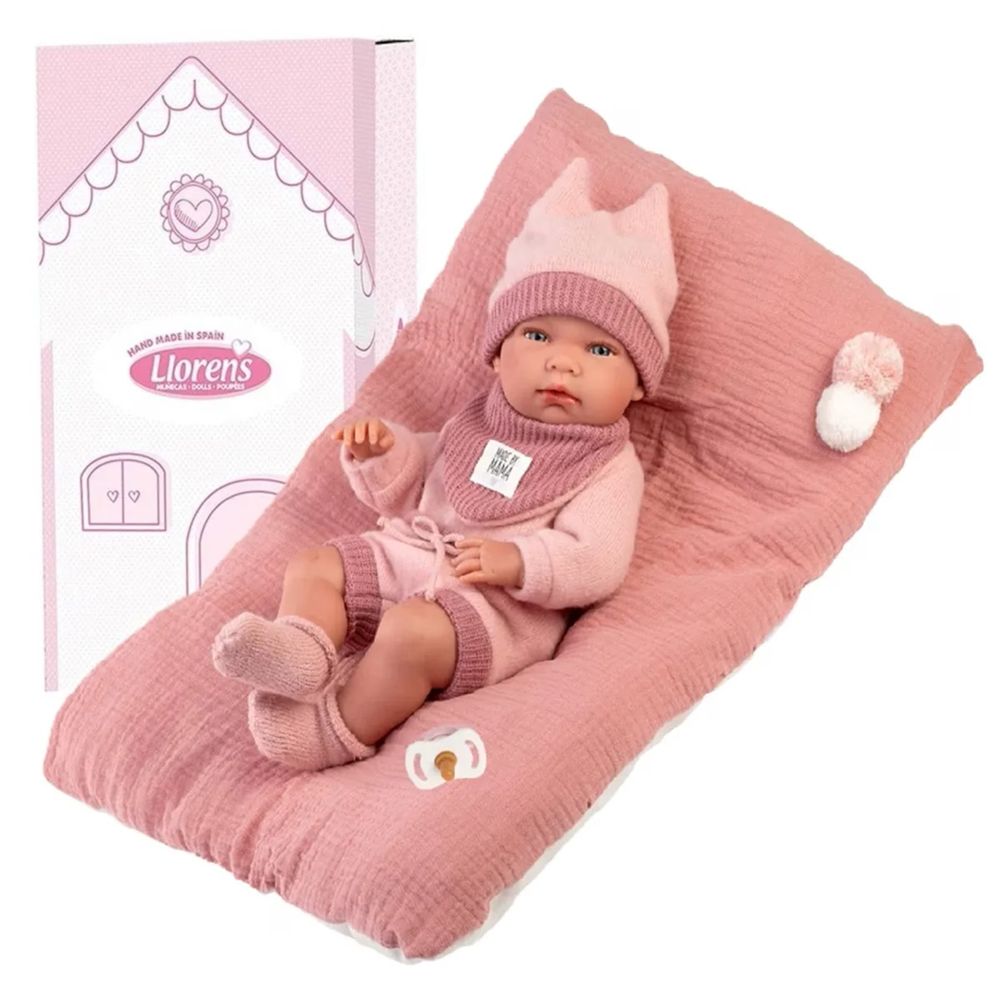 Llorens Muñeca Bebé Recién Nacida Julia con cojín Newborn - Cuerpo de Vinyl -  Llorens