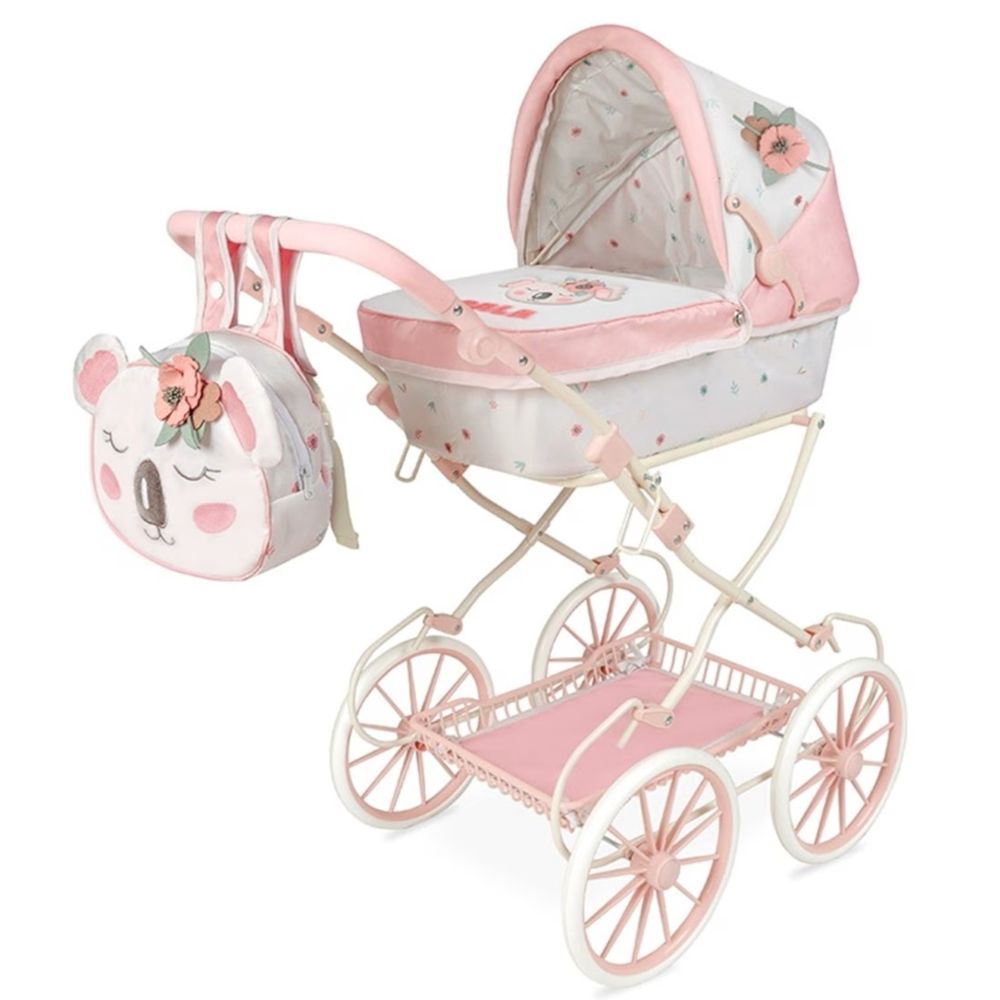 Decuevas Toys Carro de Muñecas Koala Plegable rosa y blanco - DeCuevas
