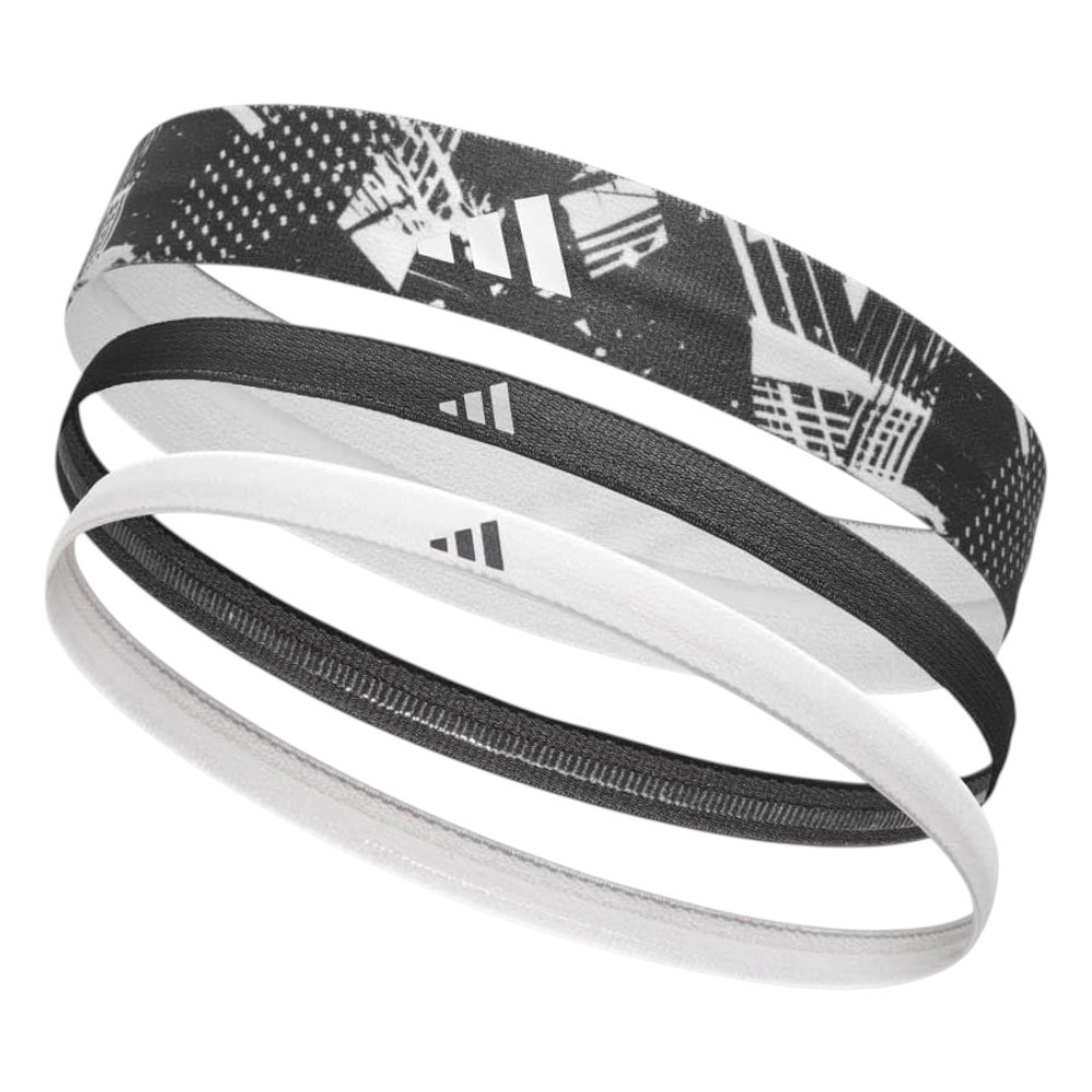 Imagen DIADEMA CINTA ADIDAS HAIRBANDS GRAPHIC NEGRO BLANCAS ADAC-16161 HEADBAND CINTA PELO
