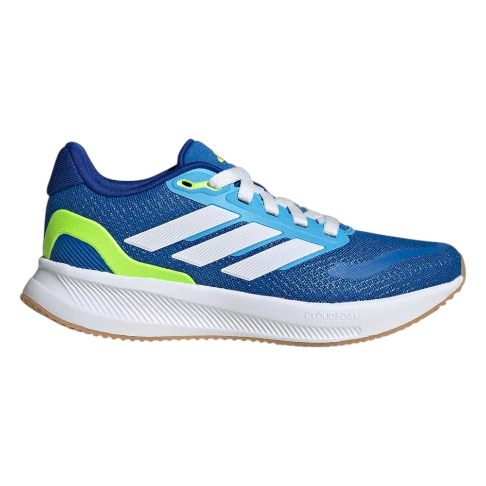 Imagen ZAPATILLAS ADIDAS RUNFALCON 5 J AZUL BLANCAS JQ8137 RUNNING NIÑO