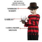 miniatura Camiseta de Freddy Krueger con Garras y Sombrero. 