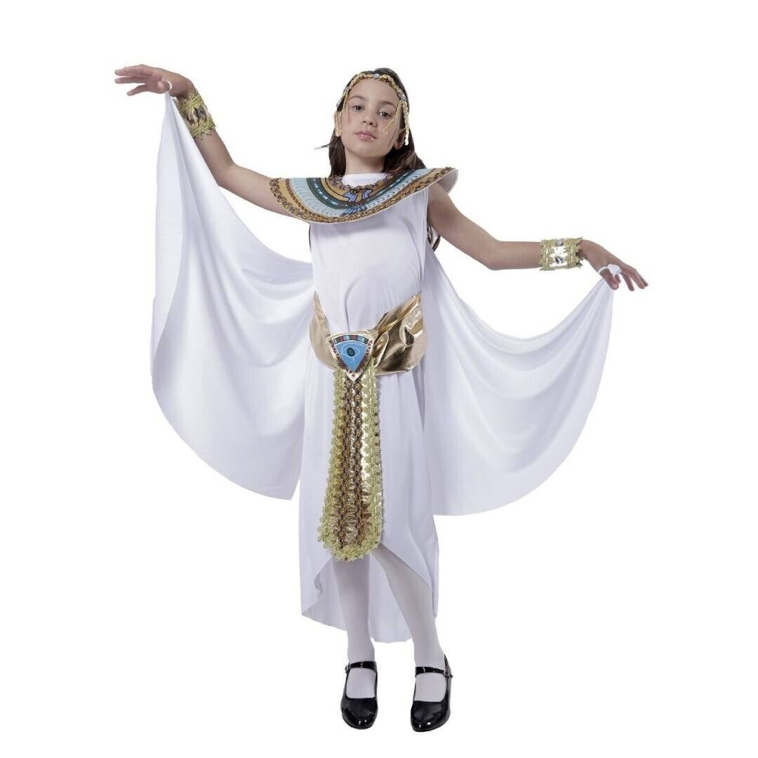 Disfraz de Reina Egipcia Niñas - Set de Cleopatra con Diadema, Collar y Muñequera Faraona
