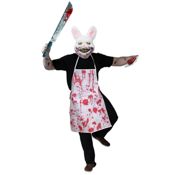 miniatura Disfraz Conejo Sangriento - Delantal Carnicero, Máscara y Machete