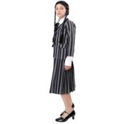 miniatura  Conviértete en la icónica Miércoles Addams con este disfraz de uniforme escolar,