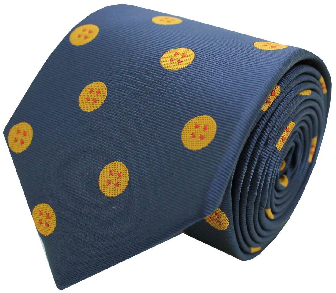 Corbata de Dragon ball con bola de 4 estrellas azul marino