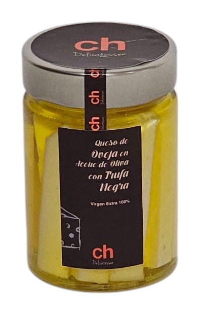 Queso de oveja en aceite de oliva con trufa negra