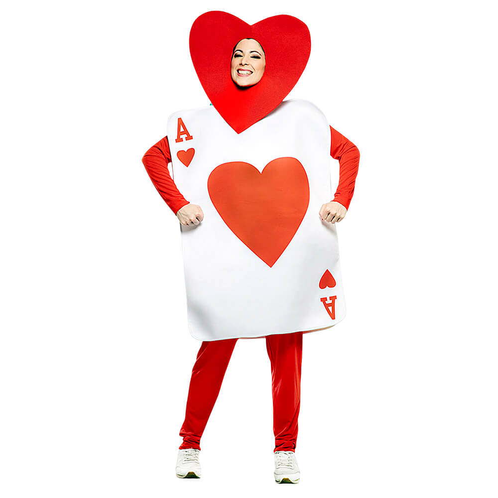 Disfraz de AS de Corazones Adulto T-ML