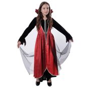 miniatura Vestido de Vampiresa con Velo. Tallas 3-12 Años.
