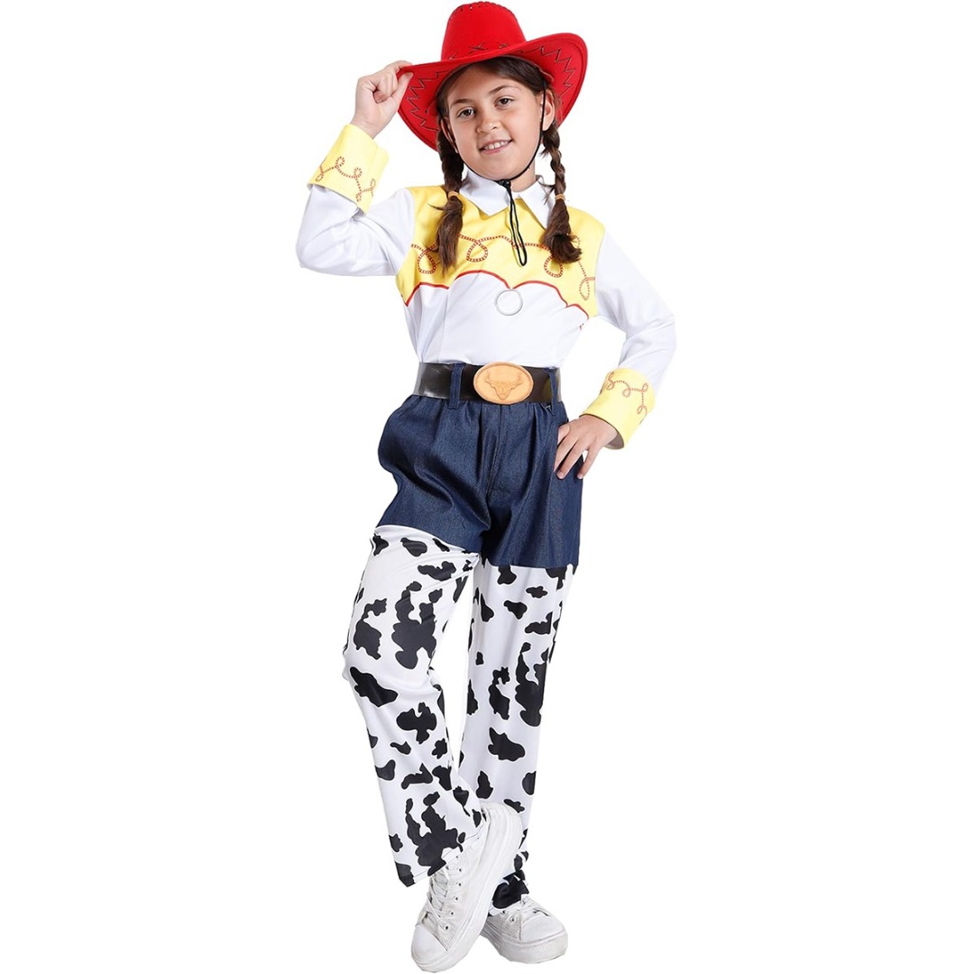 Disfraz Jessie Vaquera Toy con Sombrero Cowboy Rojo - Talla 3 a 15 Años