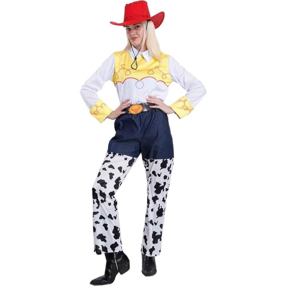 Disfraz Jessie Toy la Vaquera Amiga Woody Traje Sombrero Cowboy Rojo Mujer Adulto