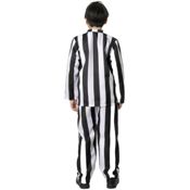 miniatura Diseño Clásico de Película: El atuendo de rayas verticales y la peluca 