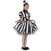 miniatura Disfraz Bitelchus Niña Vestido a Rayas