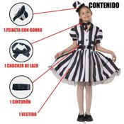 miniatura Diseño Completo y Único: Este set incluye un vestido con mangas abombadas y tul en el dobladillo.