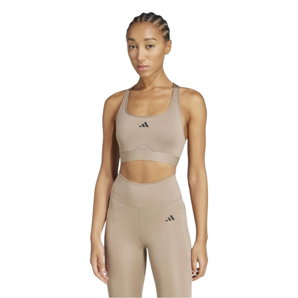 Imagen SUJETADOR ADIDAS PWRCT BRA MARRON MARCAL JV7023 SUJETADOR DEPORTIVO MUJER