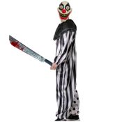 miniatura Traje de Payaso de Miedo para Hombre. Disfraz con Mono Enterizo Bicolor. Tallas M-L-XL.