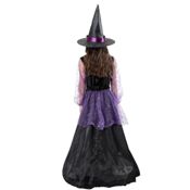 miniatura Diseño Mágico y Sofisticado: El disfraz incluye un sombrero y un vestido de estilo gótico