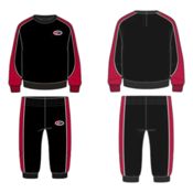 miniatura Imagen CHANDAL NIKE NKN FLEECE CREW SET FT25 NEGRO ROJO 86N293-023 NIÑO NIÑA