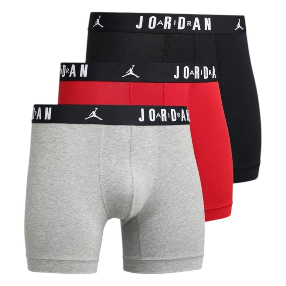 Imagen BOXER JORDAN PACK 3 UNDS NEGRO GRIS ROJO JM0622-H24 CALZONCILLOS