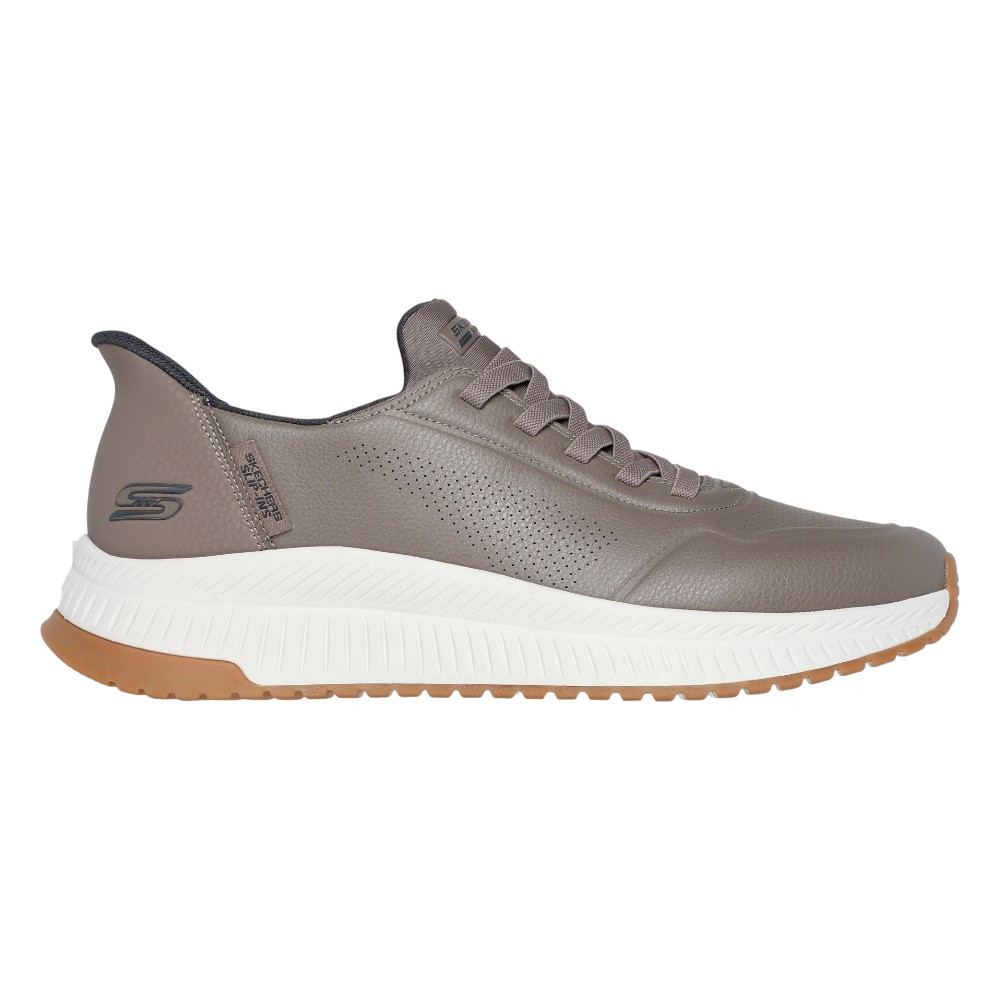 Imagen ZAPATILLAS SKECHERS BOBS SQUAD 4 DIRECT STEP TAUPE 118424-TPE CASUAL HOMBRE SLIP INS