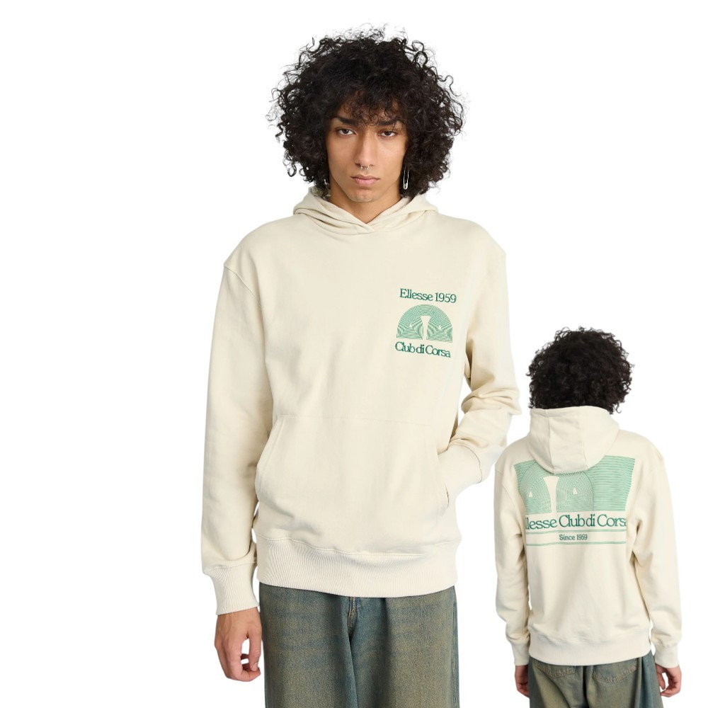 Imagen SUDADERA ELLESSE CLUB DI CORSA SWEARTSHIRT BLANCAS OFF SHB23149-904 HOODIE HOMBRE
