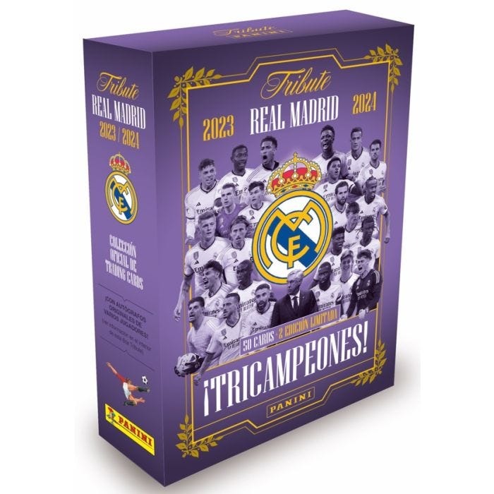 Box Tributo Real Madrid 2023/24 Panini - Posibilidad de autógrafo