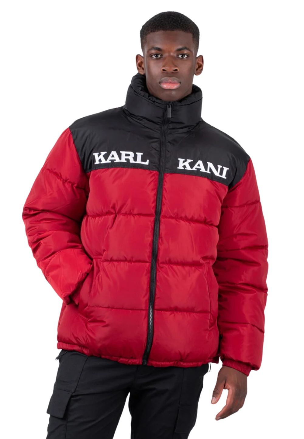 Cazadora karl kani roja essential puffer jacket Correos Market