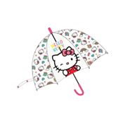 miniatura Paragua Niñ@s Automático Hello Kitty Translúcido 48 cm y 78 cm Diámetro