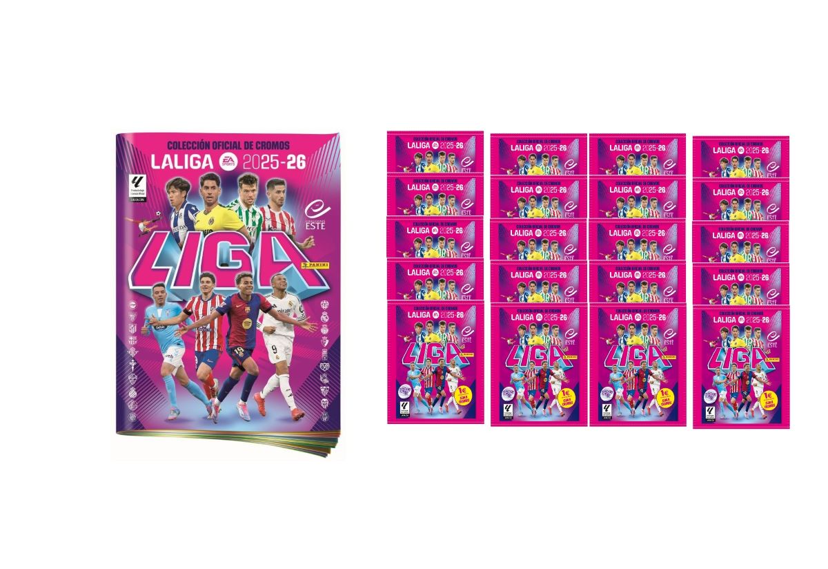 Liga Este Tercera edición 2025 2026 - Álbum 4 sobres promocionales y 16 sobres normales Panini