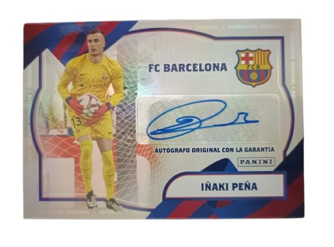 Iñaki Peña Autógrafo Original FC Barcelona Panini Club - Solo 100 copias 1