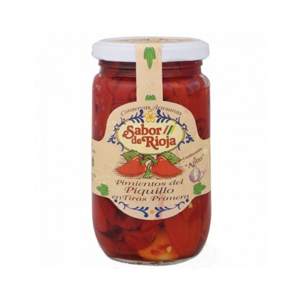 Pimiento del Piquillo en Tiras Condimentado Sabor de Rioja A-314 - Frasco cristal 290 g