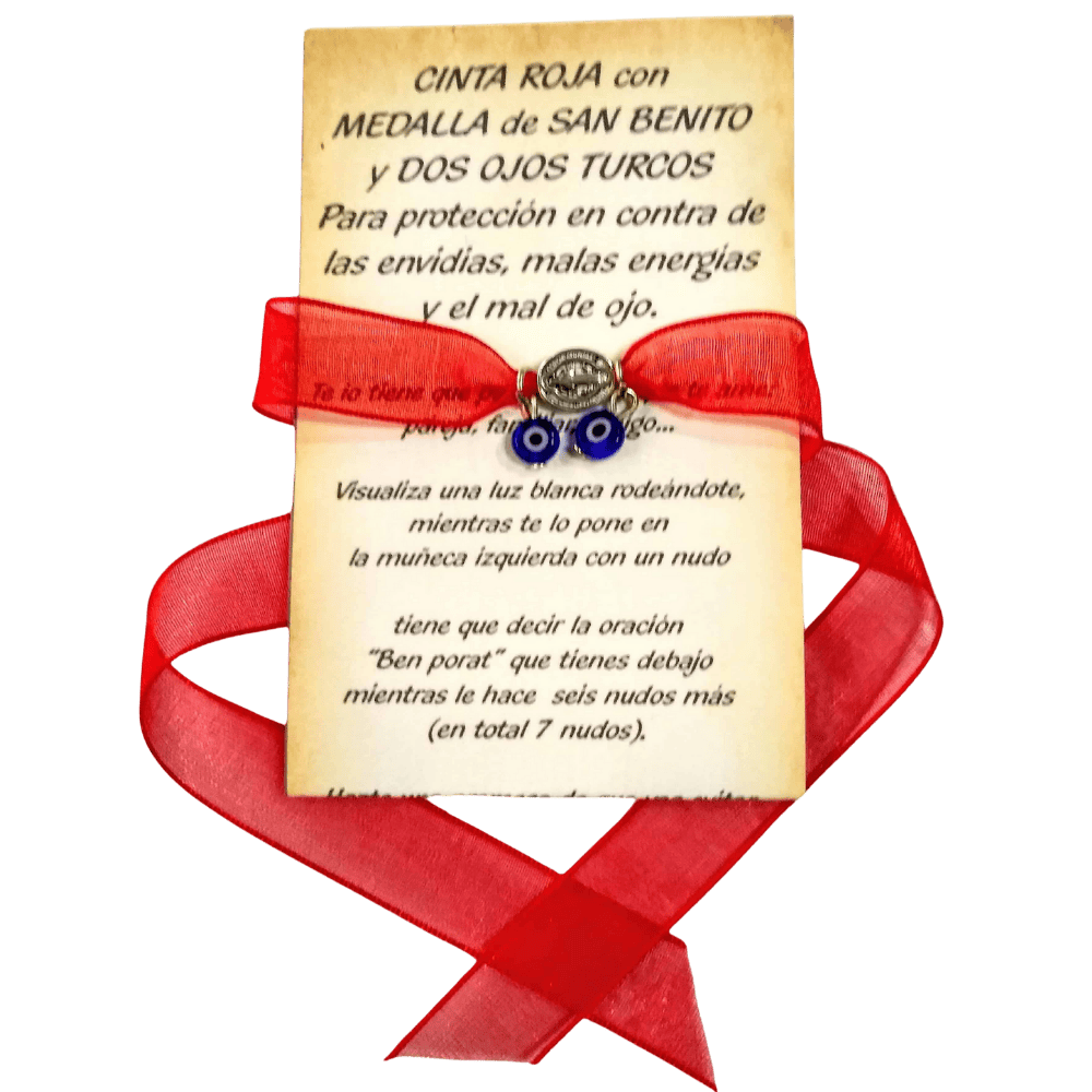 Cinta roja Mal de Ojo San Benito Ojo Turco