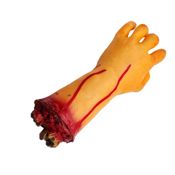 miniatura Brazo cortado sangriento de látex – Decoración y accesorio Halloween