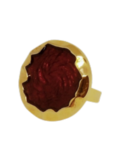 miniatura Anillo granate con reflejos